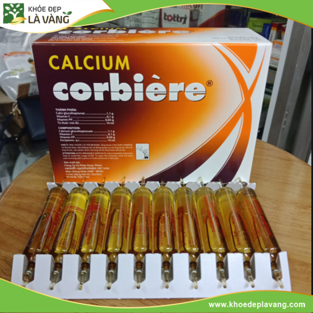Calcium Corbiere được điều chế dưới dạng dung dịch với 2 loại ống 5ml và 10ml