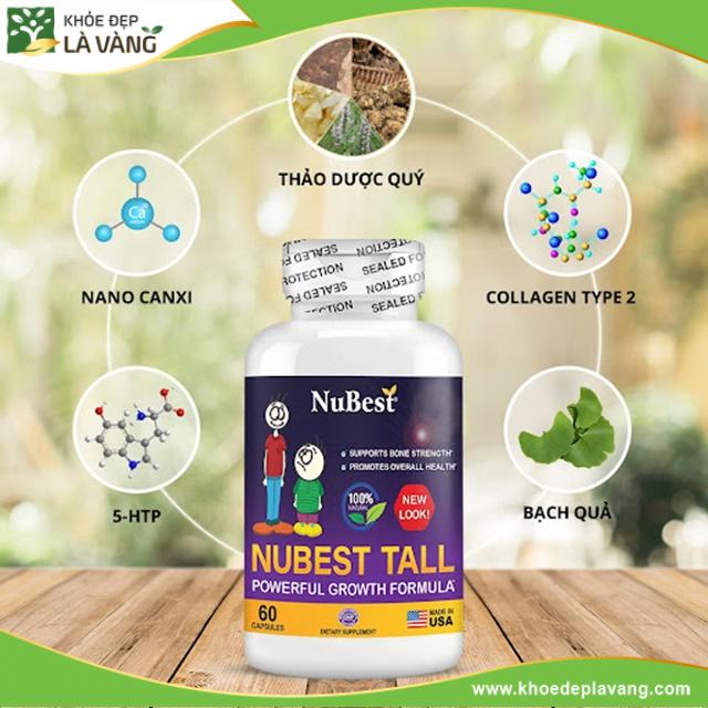 Thành phần NuBest Tall tối ưu giúp tăng chiều cao nhanh chóng