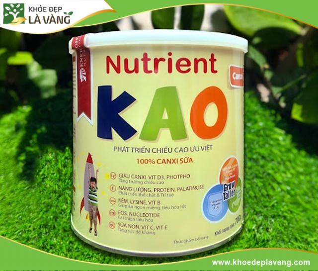 Sữa Nutrient Kao giúp cải thiện tiêu hóa, chiều cao, trí não cho trẻ