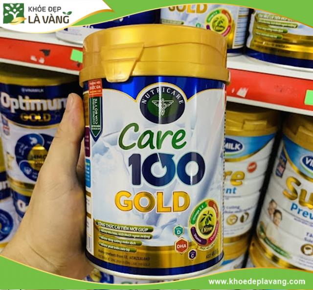 Care 100 Gold - một sản phẩm sữa tăng chiều cao cho trẻ 5 - 10 tuổi