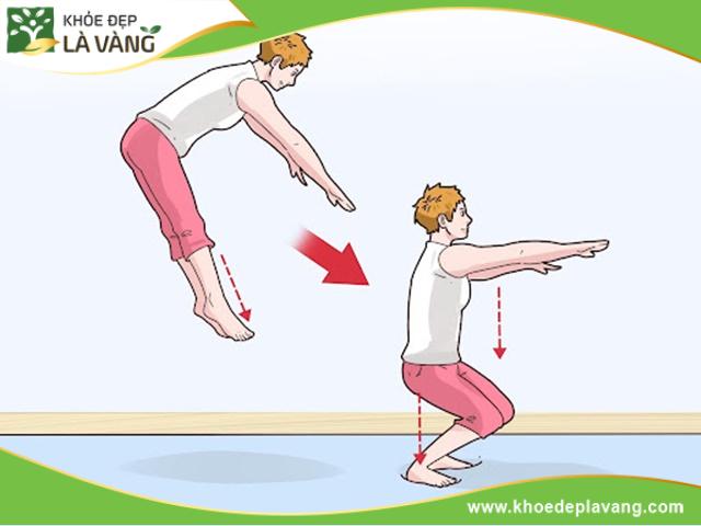 Tư thế khi bật cóc tăng chiều cao
