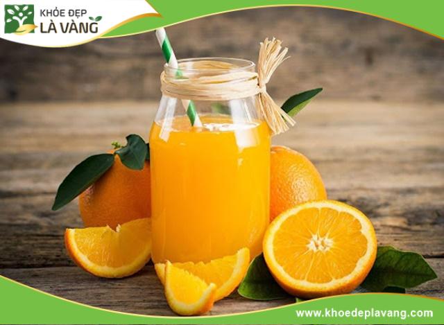 Uống nước cam thường xuyên chăm sóc và bảo vệ sức khỏe tốt